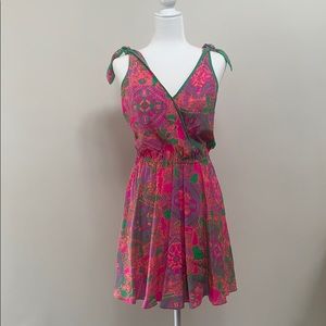Silk print dress